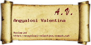 Angyalosi Valentina névjegykártya